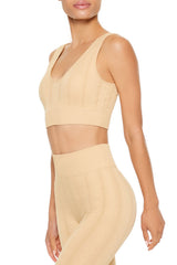 Seamless Cable Knit Sports Bra | Forever 21 Women