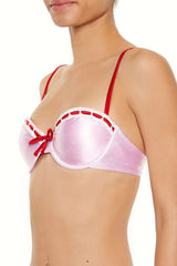 Satin Laced Hearts Underwire Bikini Top | Forever 21 Women