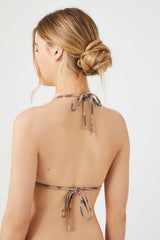 Shimmer Geo Print Triangle Bikini Top | Forever 21 Women