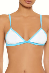 Essentials Contrast Binded Triangle Bikini Top | Forever 21 Women