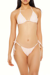 Essentials Multi-Stripe Triangle Bikini Top | Forever 21 Women