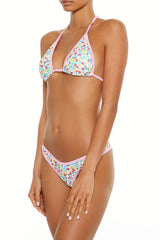 Bright Floral Contrast High Leg Bikini Bottoms | Forever 21 Women