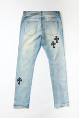 F21 Men Cross Embroidered Skinny Jeans | Forever 21 Men