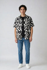 Zebra Print Button-Front Shirt | Forever 21 Men