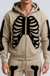 Skeleton Graphic Zip-Up Hoodie | Forever 21 Men