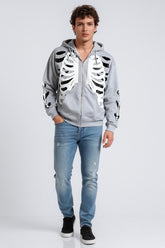 Skeleton Graphic Zip-Up Hoodie | Forever 21 Men