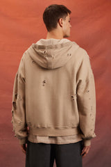 Unisex Rebel Moon Distressed Hoodie | Forever 21 Men