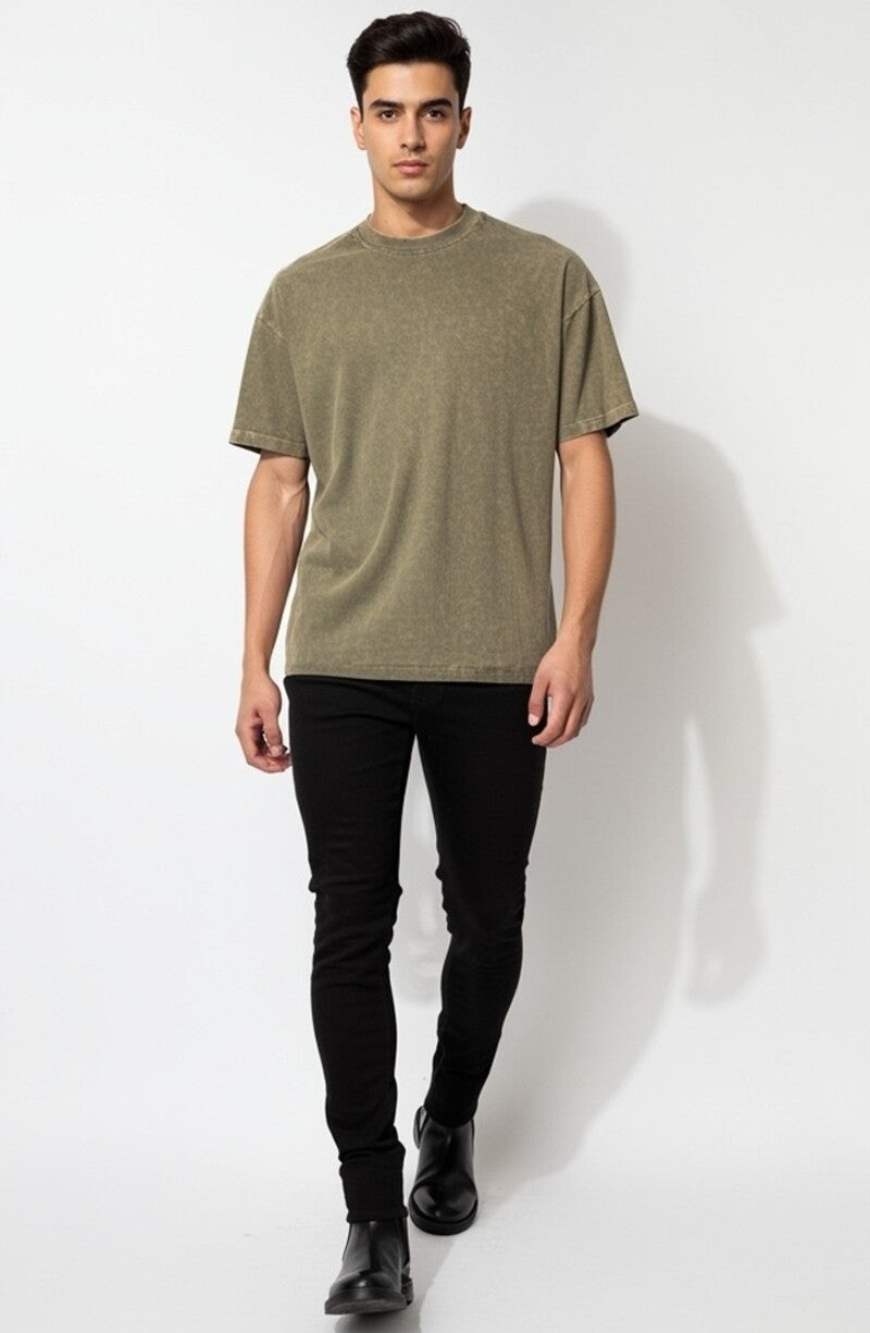 Mineral Wash Cotton Crew Tee | Forever 21 Men