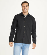 Men's Long Sleeve Shirt Jacket Stretch Twill | Forever 21 Men