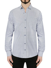 Windowpane Checkered Dress Shirt in Grey | Forever 21 Men