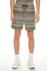 Multi Zigzag Drawstring Shorts | Forever 21 Men