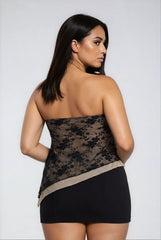 Plus Size Floral Lace Asymmetrical-Hem Tube Top | Forever 21 on sale