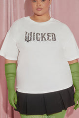 Plus Size Wicked Faux Gem Tee | Forever 21 US