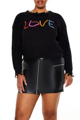 Plus Size Love Embroidered Sweater | Forever 21 outlet