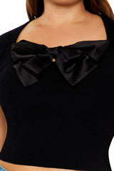 Plus Size Sweater-Knit Bow Crop Top | Forever 21 on sale