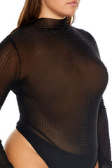 Plus Size Mesh Rhinestone Bodysuit | Forever 21 discount
