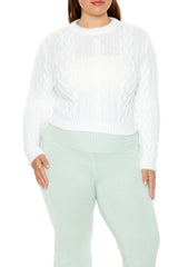 Plus Size Fuzzy Cable Knit Sweater | Forever 21 near me