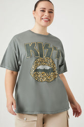 Plus Size Oversized Metallic Kiss Tee | Forever 21 online