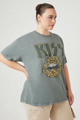 Plus Size Oversized Metallic Kiss Tee | Forever 21 online