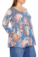 Plus Size Floral Print Flounce Top | Forever 21 discount