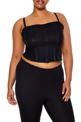Plus Size Lace-Up Cropped Cami | Forever 21 US