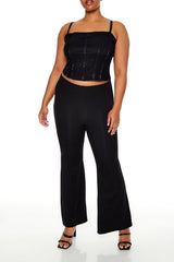 Plus Size Lace-Up Cropped Cami | Forever 21 US
