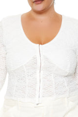 Plus Size Lace Zip-Up Top | Forever 21 on sale