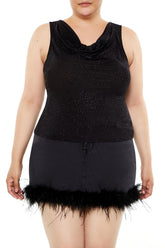 Plus Size Glitter Knit Cowl Tank Top | Forever 21 on sale