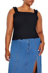 Plus Size Ruffle-Strap Tank Top | Forever 21 US