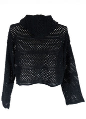 Plus Size Cropped Hooded Open-Knit Sweater | Forever 21 online