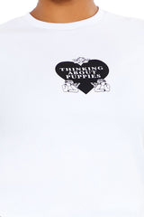 Plus Size Thinking About Puppies Tee | Forever 21 near me