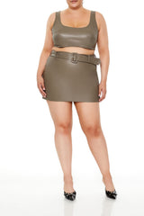 Plus Size Faux Leather Crop Top | Forever 21 outlet