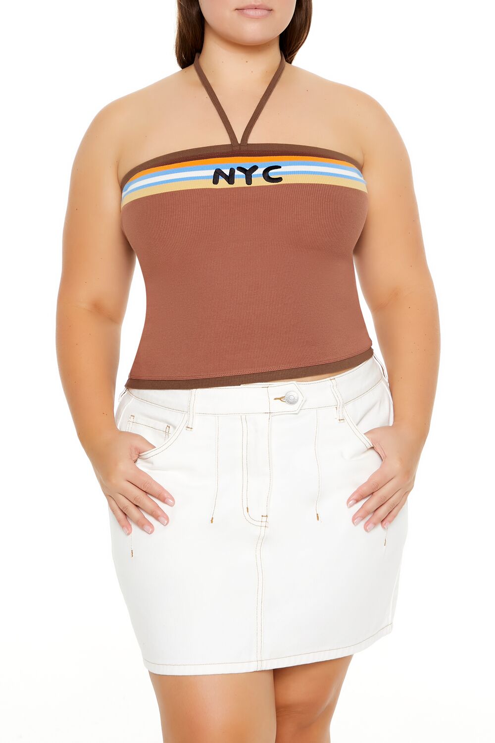 Plus Size NYC Halter Crop Top | Forever 21 on sale