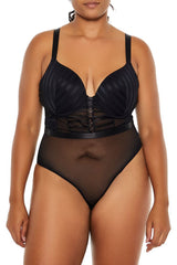 Plus Size Sheer Striped Bodysuit | Forever 21 near me