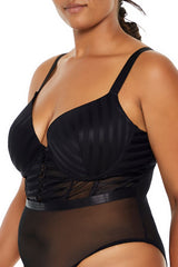 Plus Size Sheer Striped Bodysuit | Forever 21 near me