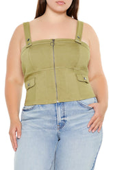 Plus Size Zip-Up Crop Top | Forever 21 online