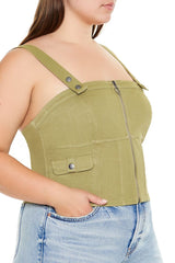 Plus Size Zip-Up Crop Top | Forever 21 online