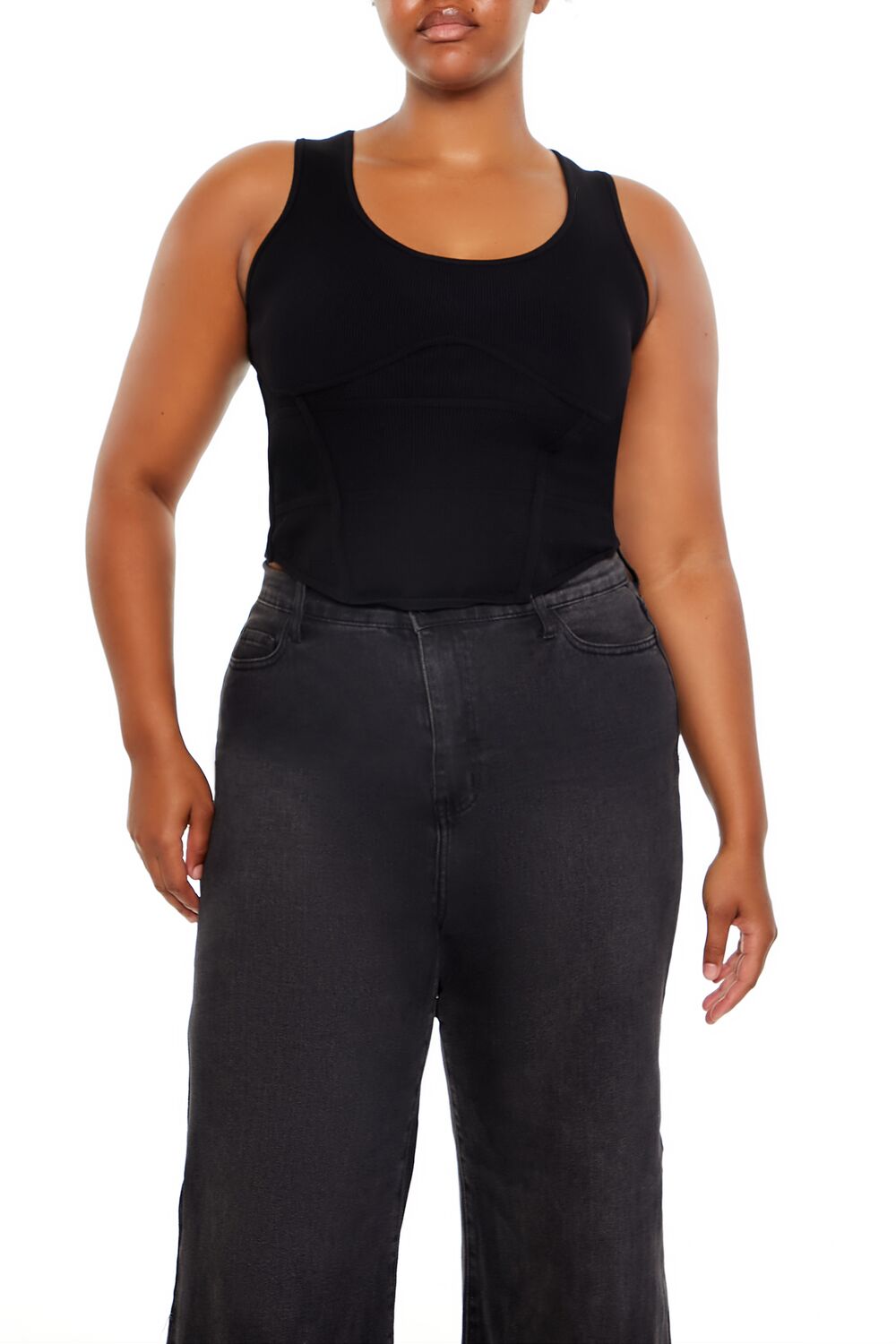 Plus Size Sweater-Knit Corset Tank Top | Forever 21 online