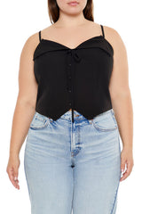 Plus Size Button-Front Cropped Cami | Forever 21 outlet