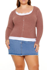 Plus Size Ribbed Henley Top | Forever 21 online