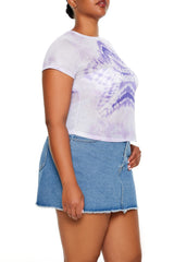 Plus Size Keep Shining Tie-Dye Tee | Forever 21 online