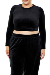 Plus Size Velour Crop Top | Forever 21 near me