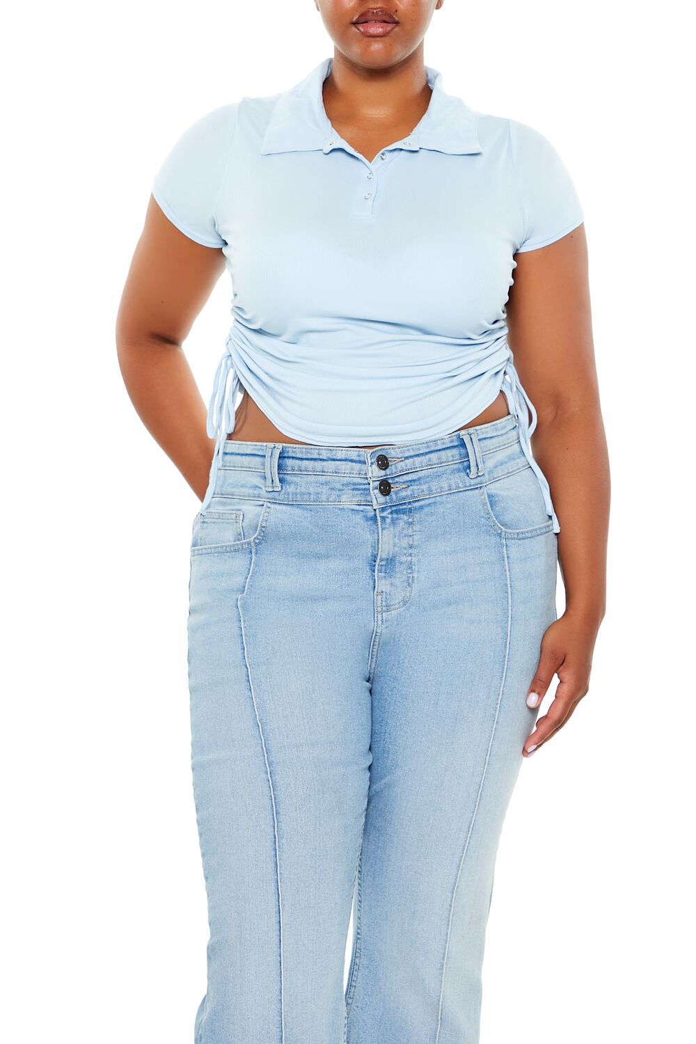 Plus Size Drawstring Polo Shirt | Forever 21 outlet