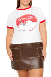 Plus Size Coca-Cola Ringer Baby Tee | Forever 21 near me