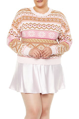 Plus Size Fair Isle Snowflake Cropped Sweater | Forever 21 US