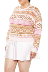 Plus Size Fair Isle Snowflake Cropped Sweater | Forever 21 US