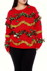 Plus Size Garland Pom Pom Sweater | Forever 21 outlet
