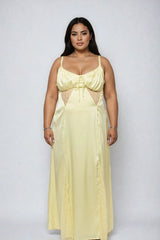 Plus Size Satin Lace Inset Maxi Dress | Forever 21 US
