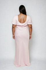 Plus Size Satin Puff-Sleeve Maxi Dress | Forever 21 discount