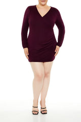 Plus Size Surplice Mini Sweater Dress | Forever 21 on sale
